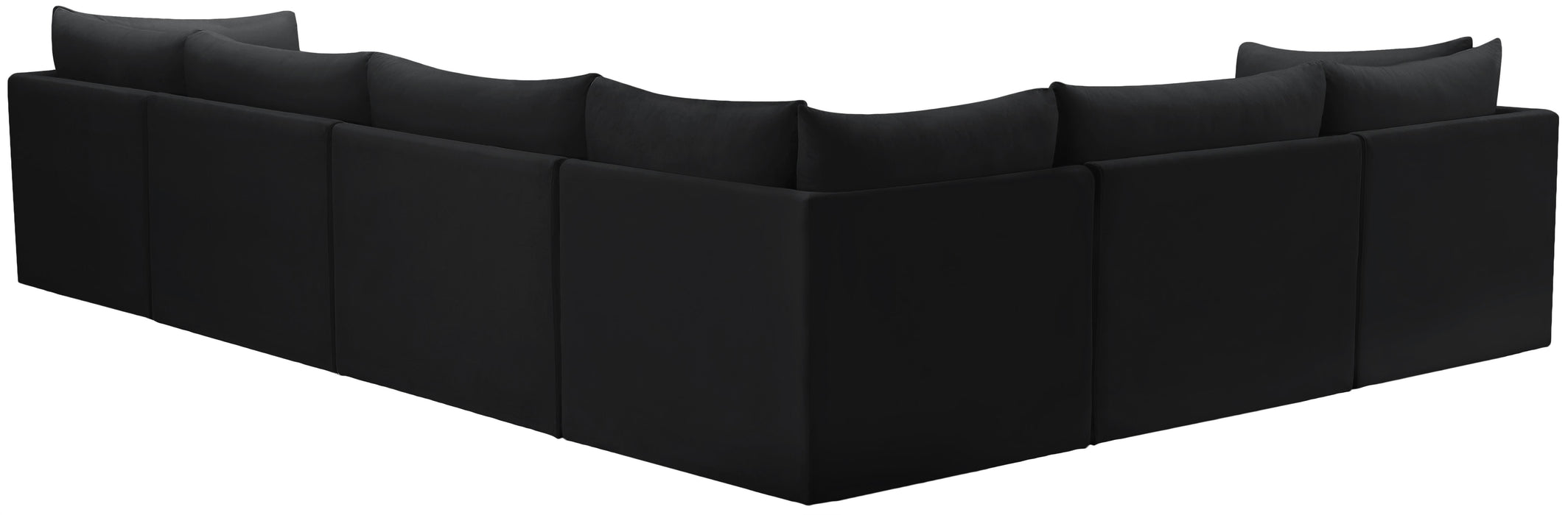 Jacob Black Velvet Modular Sectional - Furniture Stars (Chicago, IL)