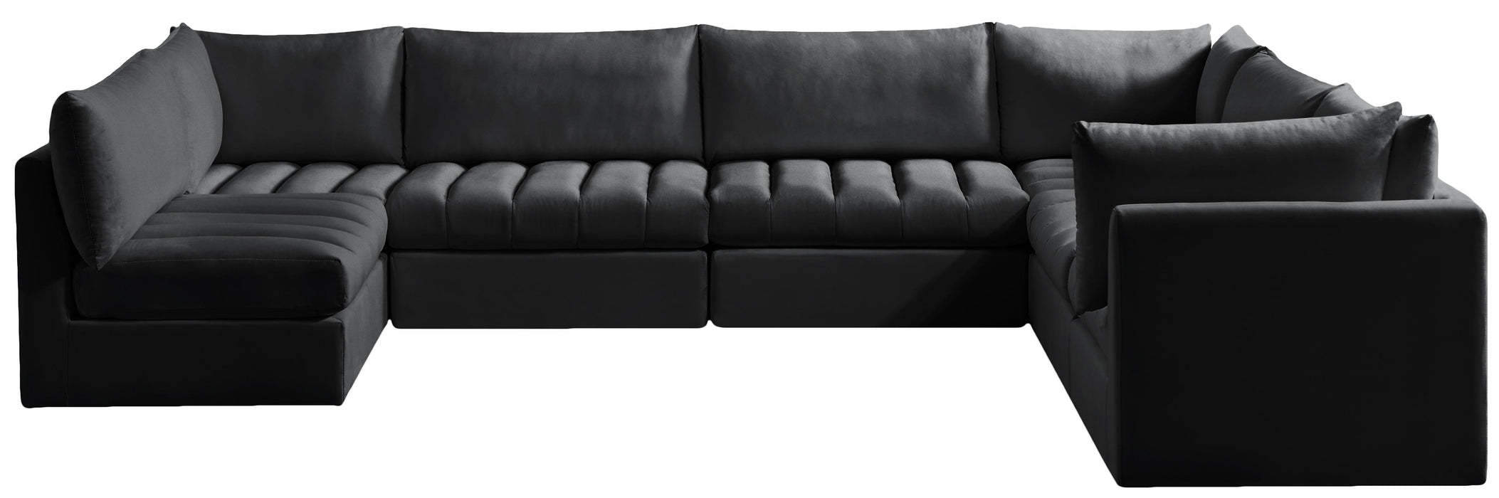 Jacob Black Velvet Modular Sectional - Furniture Stars (Chicago, IL)