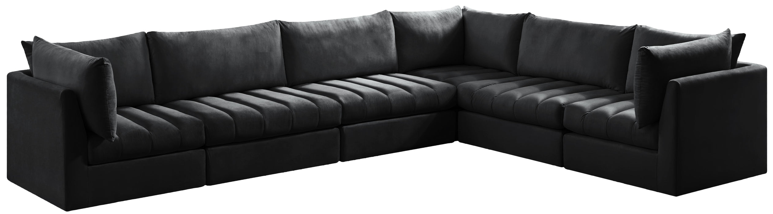 Jacob Black Velvet Modular Sectional - Furniture Stars (Chicago, IL)
