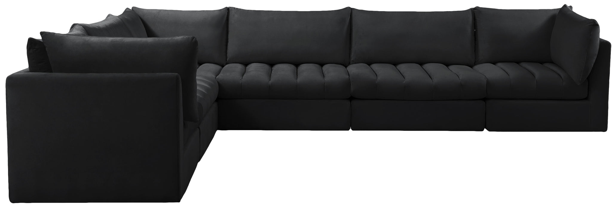 Jacob Black Velvet Modular Sectional - Furniture Stars (Chicago, IL)