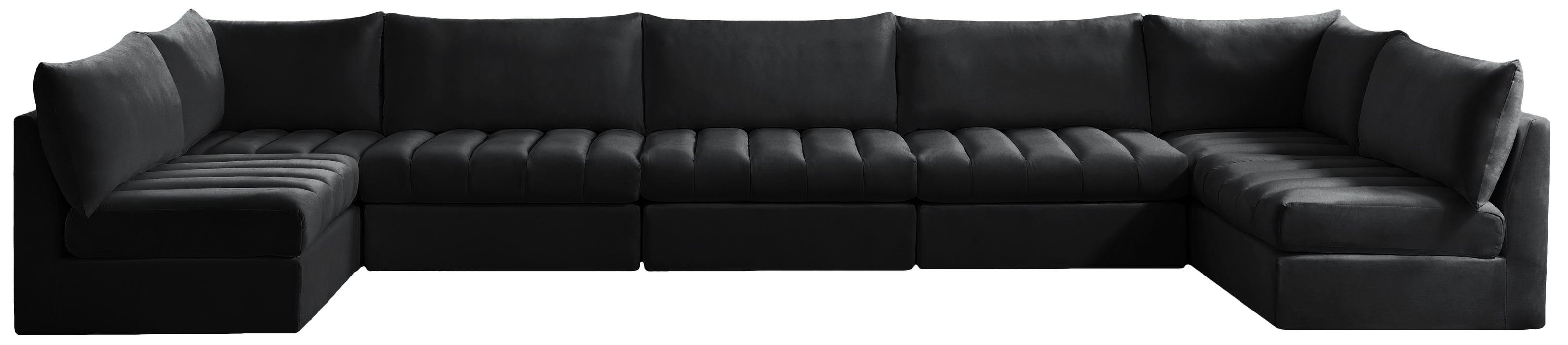 Jacob Black Velvet Modular Sectional - Furniture Stars (Chicago, IL)