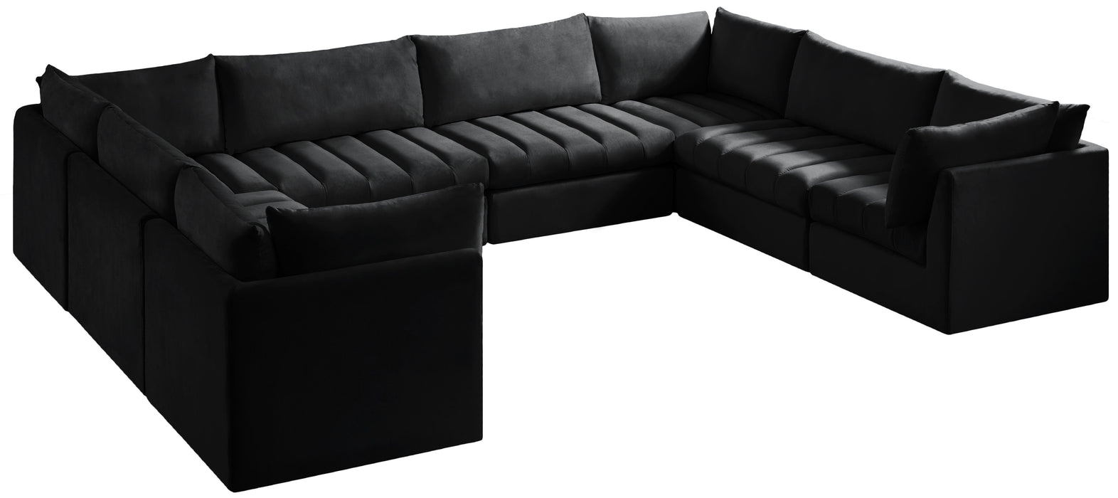 Jacob Black Velvet Modular Sectional - Furniture Stars (Chicago, IL)