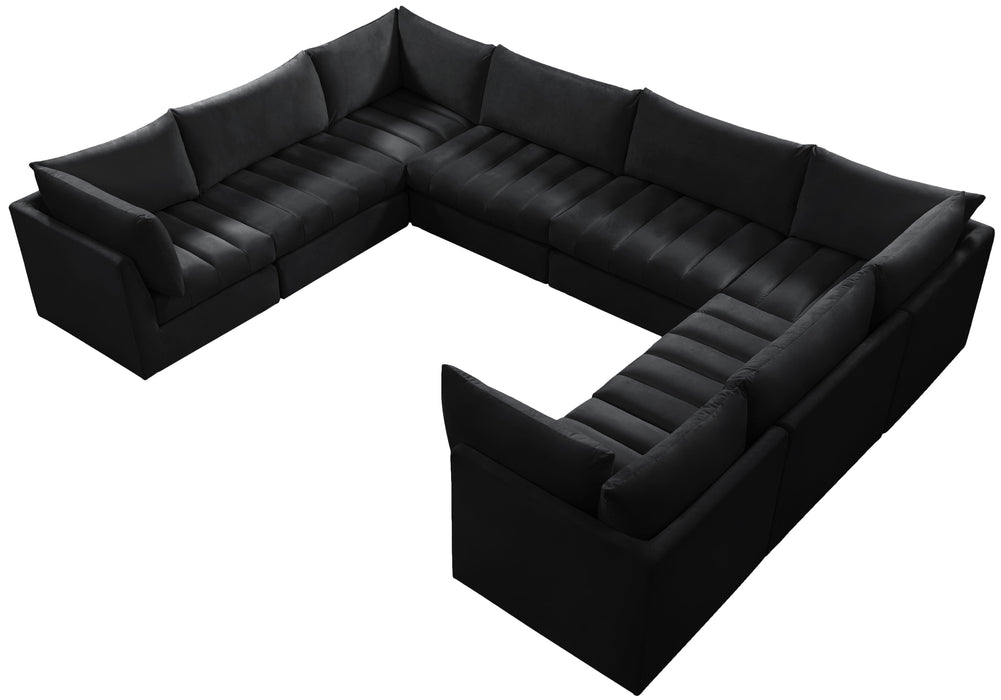 Jacob Black Velvet Modular Sectional - Furniture Stars (Chicago, IL)