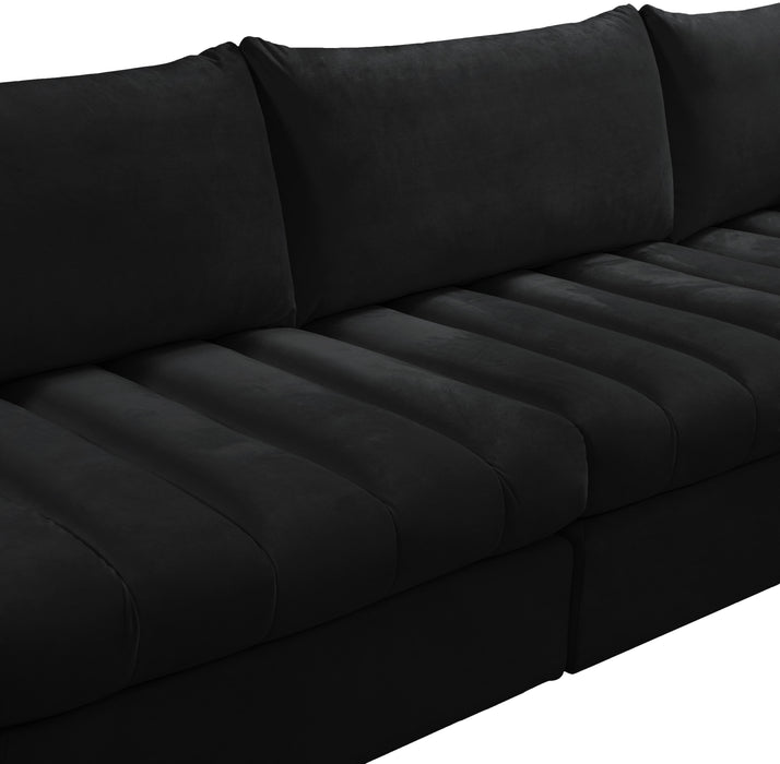 Jacob Black Velvet Modular Sectional - Furniture Stars (Chicago, IL)