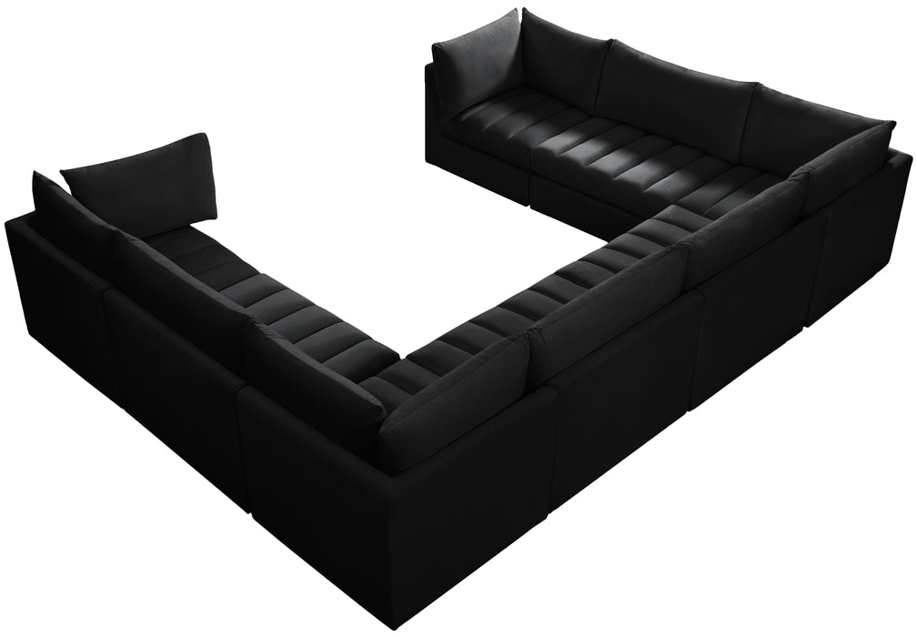 Jacob Black Velvet Modular Sectional - Furniture Stars (Chicago, IL)