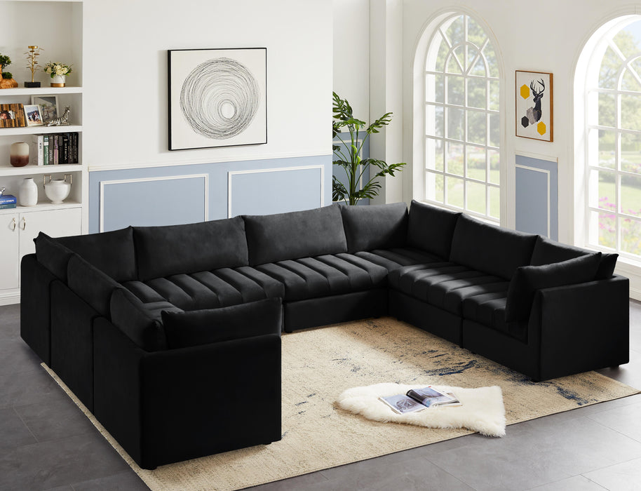Jacob Black Velvet Modular Sectional - Furniture Stars (Chicago, IL)
