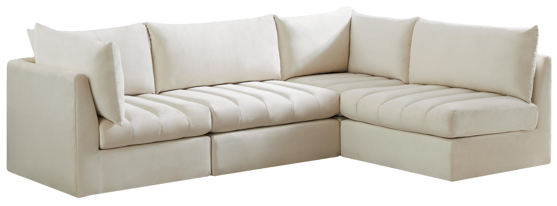 Jacob Cream Velvet Modular Sectional - Furniture Stars (Chicago, IL)