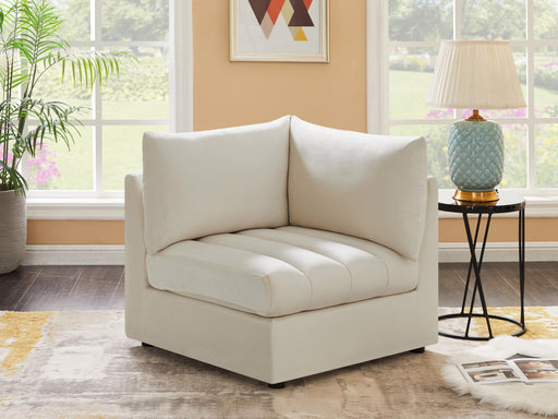Jacob Cream Velvet Corner - Furniture Stars (Chicago, IL)