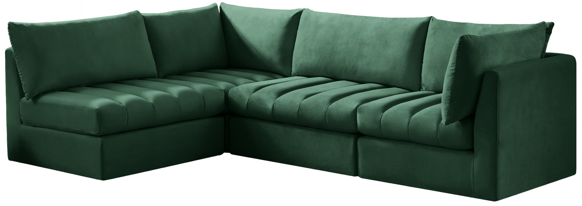 Jacob Green Velvet Modular Sectional - Furniture Stars (Chicago, IL)
