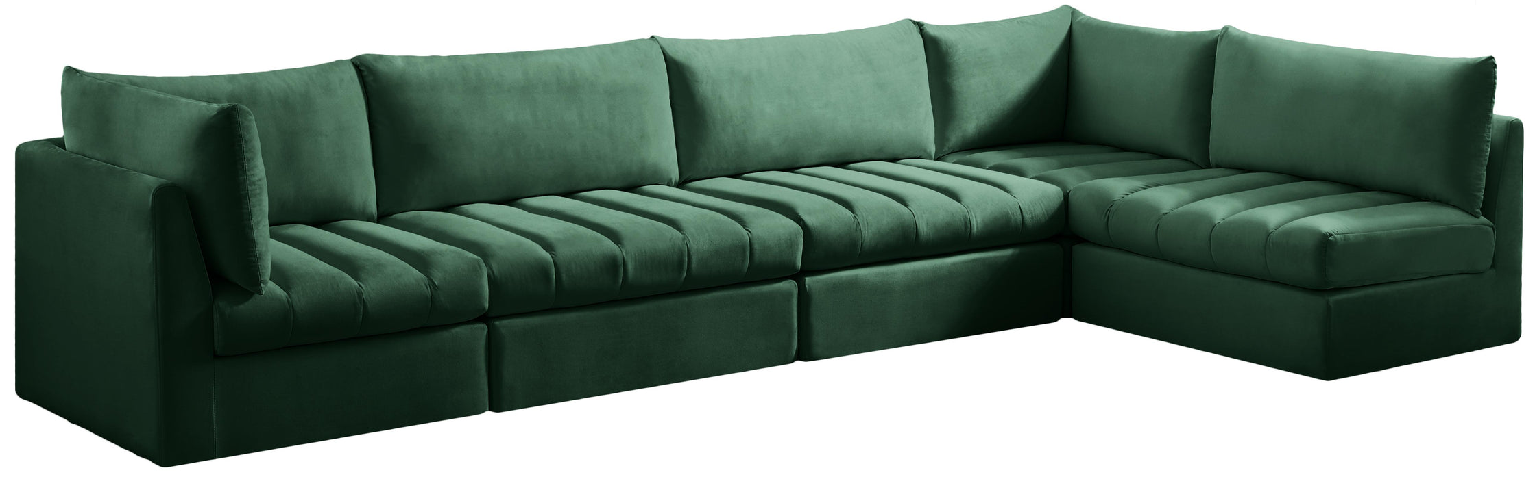 Jacob Green Velvet Modular Sectional - Furniture Stars (Chicago, IL)