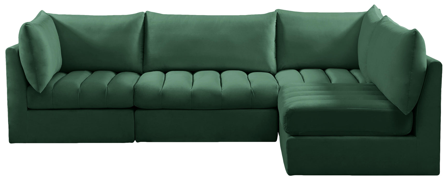 Jacob Green Velvet Modular Sectional - Furniture Stars (Chicago, IL)