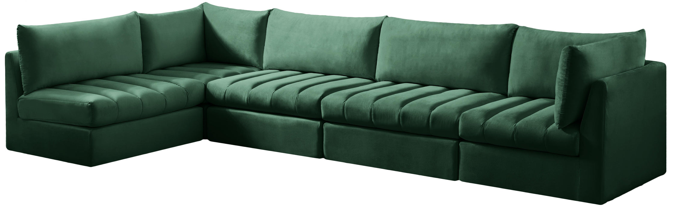 Jacob Green Velvet Modular Sectional - Furniture Stars (Chicago, IL)