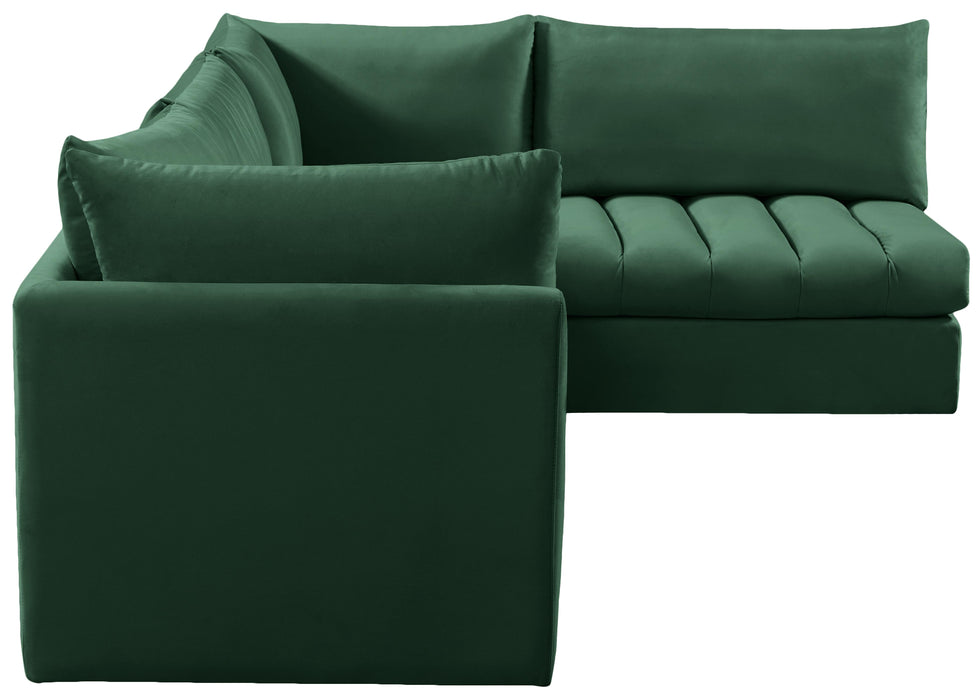 Jacob Green Velvet Modular Sectional - Furniture Stars (Chicago, IL)