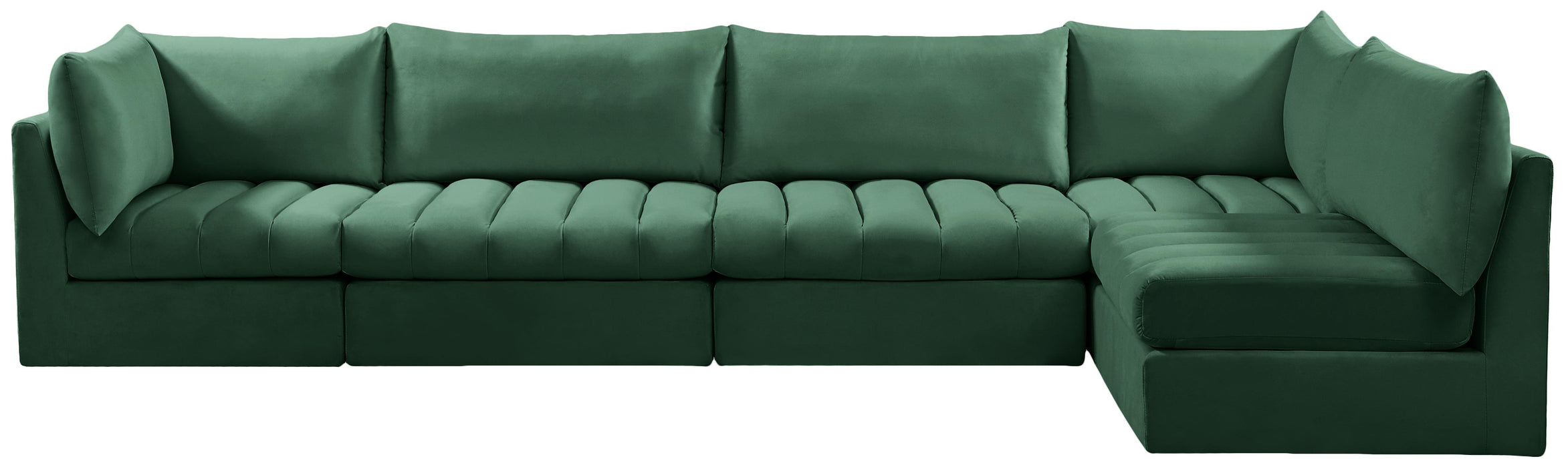Jacob Green Velvet Modular Sectional - Furniture Stars (Chicago, IL)