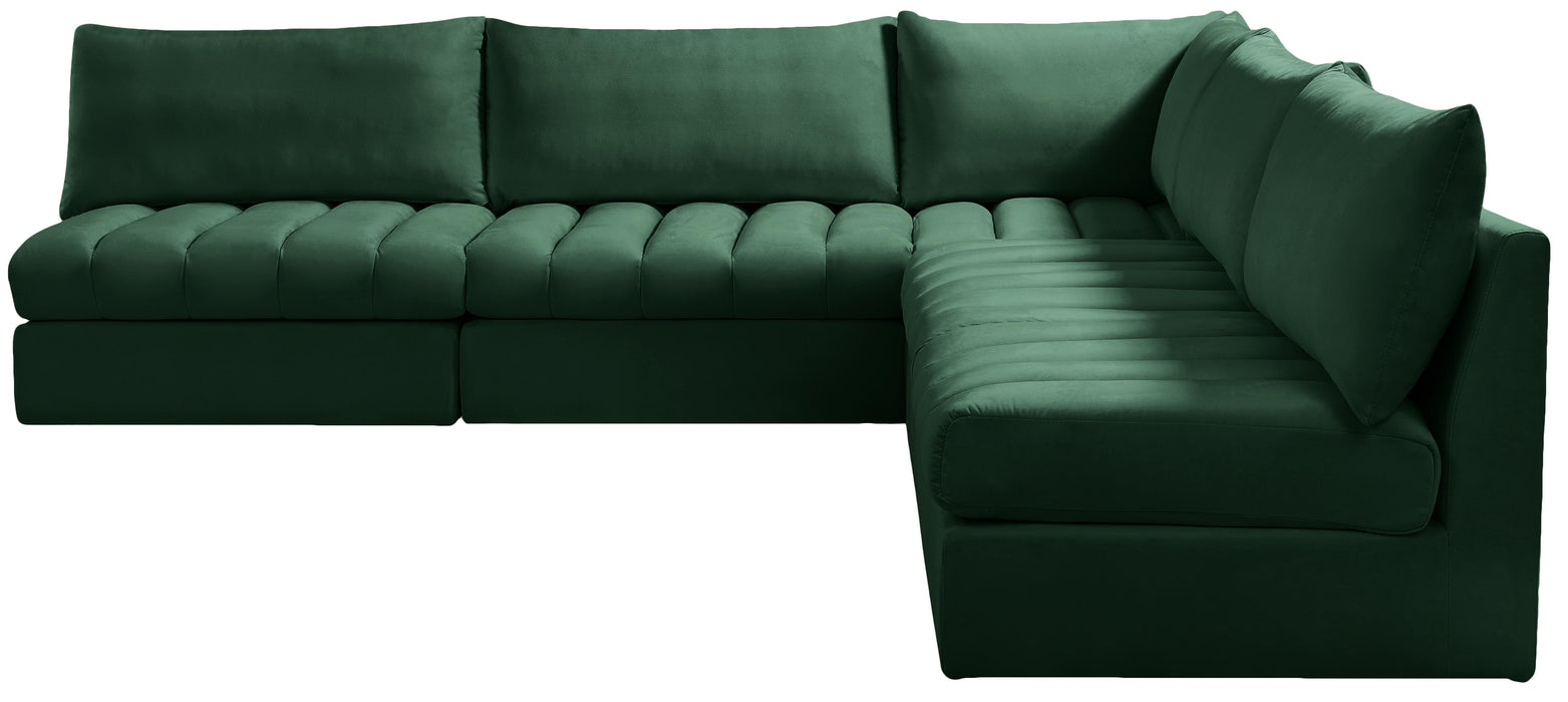 Jacob Green Velvet Modular Sectional - Furniture Stars (Chicago, IL)