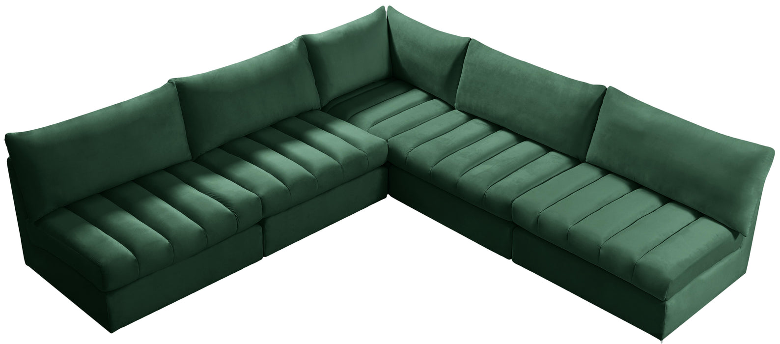Jacob Green Velvet Modular Sectional - Furniture Stars (Chicago, IL)