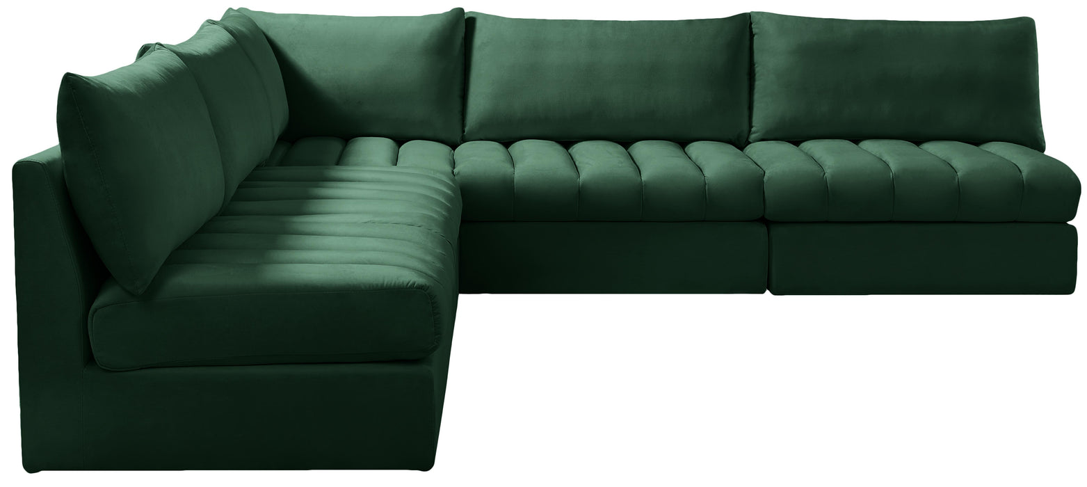 Jacob Green Velvet Modular Sectional - Furniture Stars (Chicago, IL)