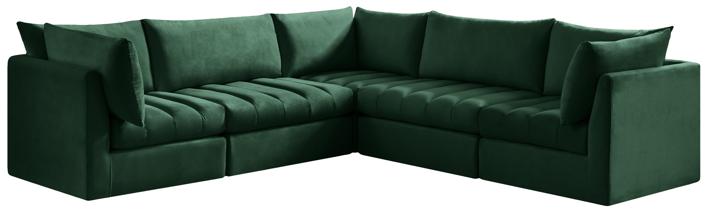 Jacob Green Velvet Modular Sectional - Furniture Stars (Chicago, IL)