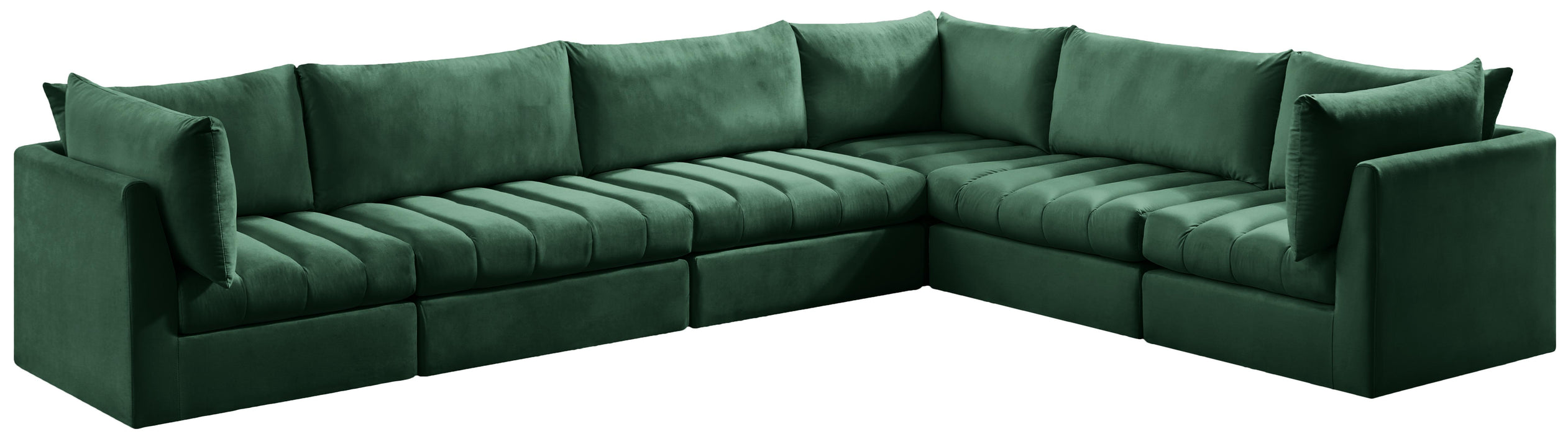 Jacob Green Velvet Modular Sectional - Furniture Stars (Chicago, IL)