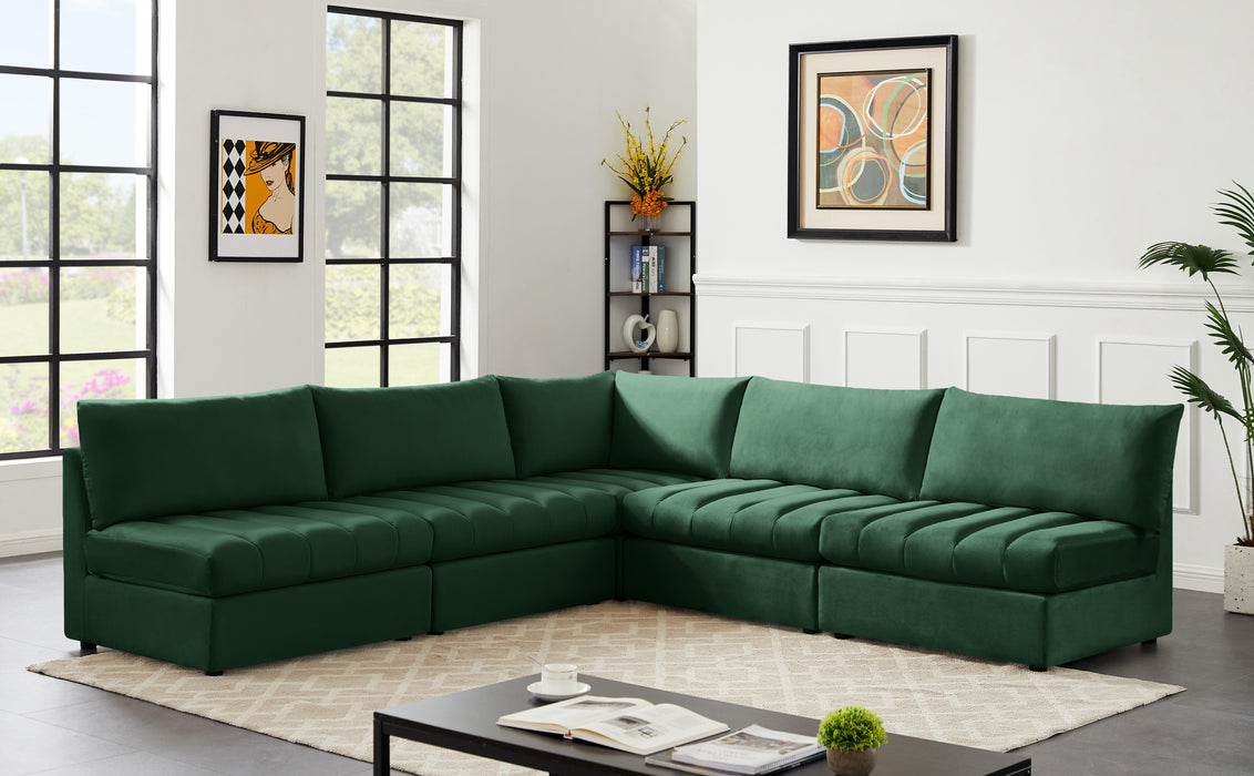 Jacob Green Velvet Modular Sectional - Furniture Stars (Chicago, IL)