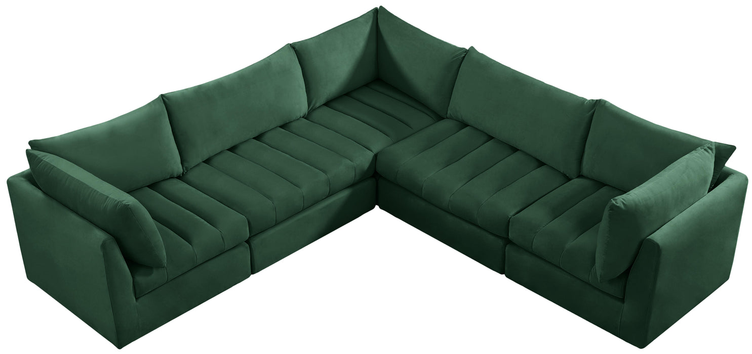 Jacob Green Velvet Modular Sectional - Furniture Stars (Chicago, IL)