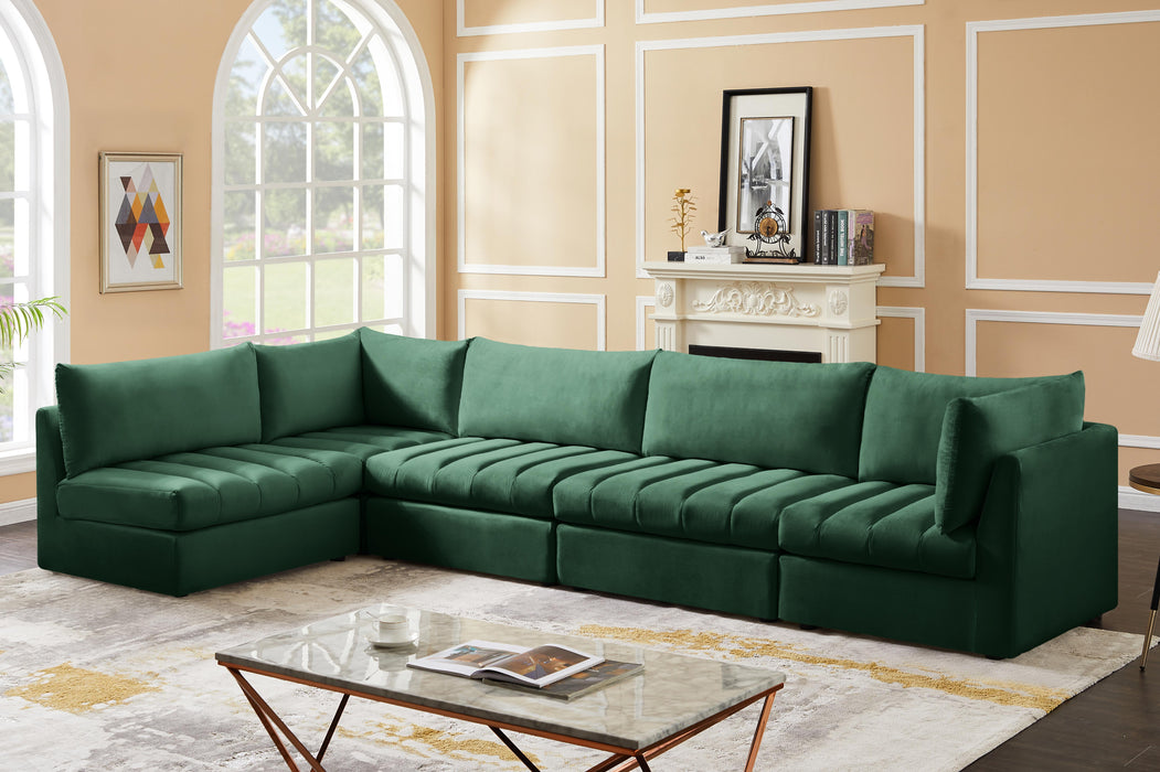 Jacob Green Velvet Modular Sectional - Furniture Stars (Chicago, IL)