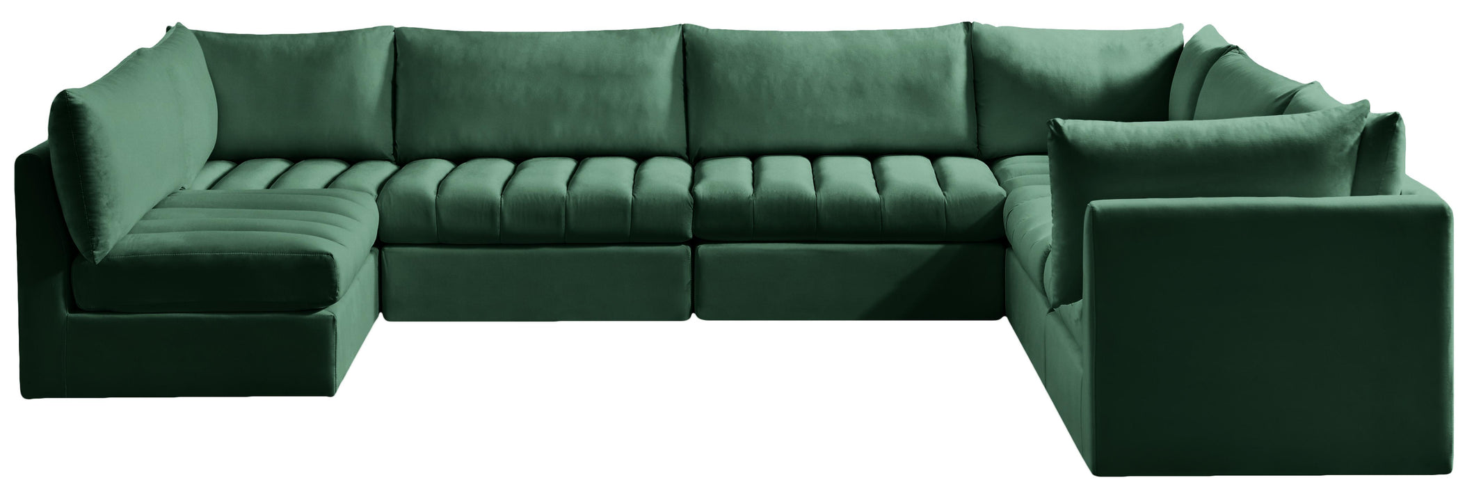 Jacob Green Velvet Modular Sectional - Furniture Stars (Chicago, IL)