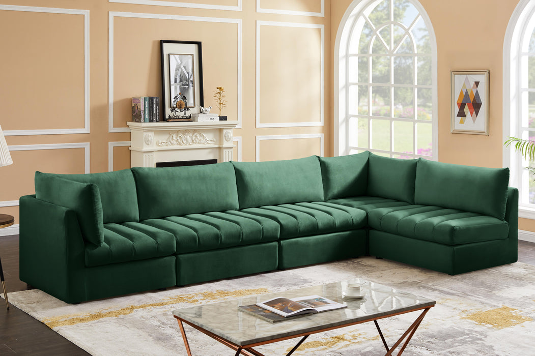 Jacob Green Velvet Modular Sectional - Furniture Stars (Chicago, IL)