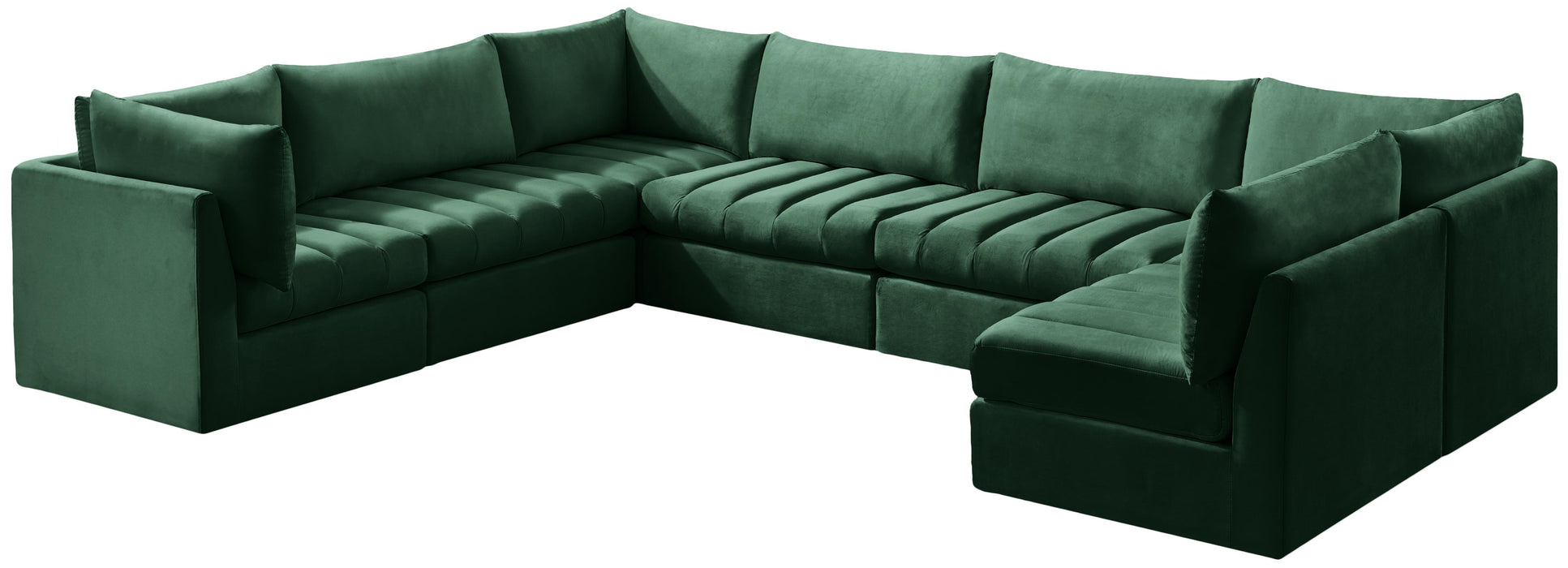 Jacob Green Velvet Modular Sectional - Furniture Stars (Chicago, IL)