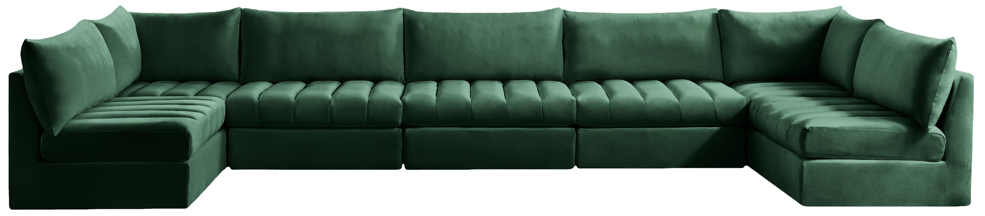 Jacob Green Velvet Modular Sectional - Furniture Stars (Chicago, IL)