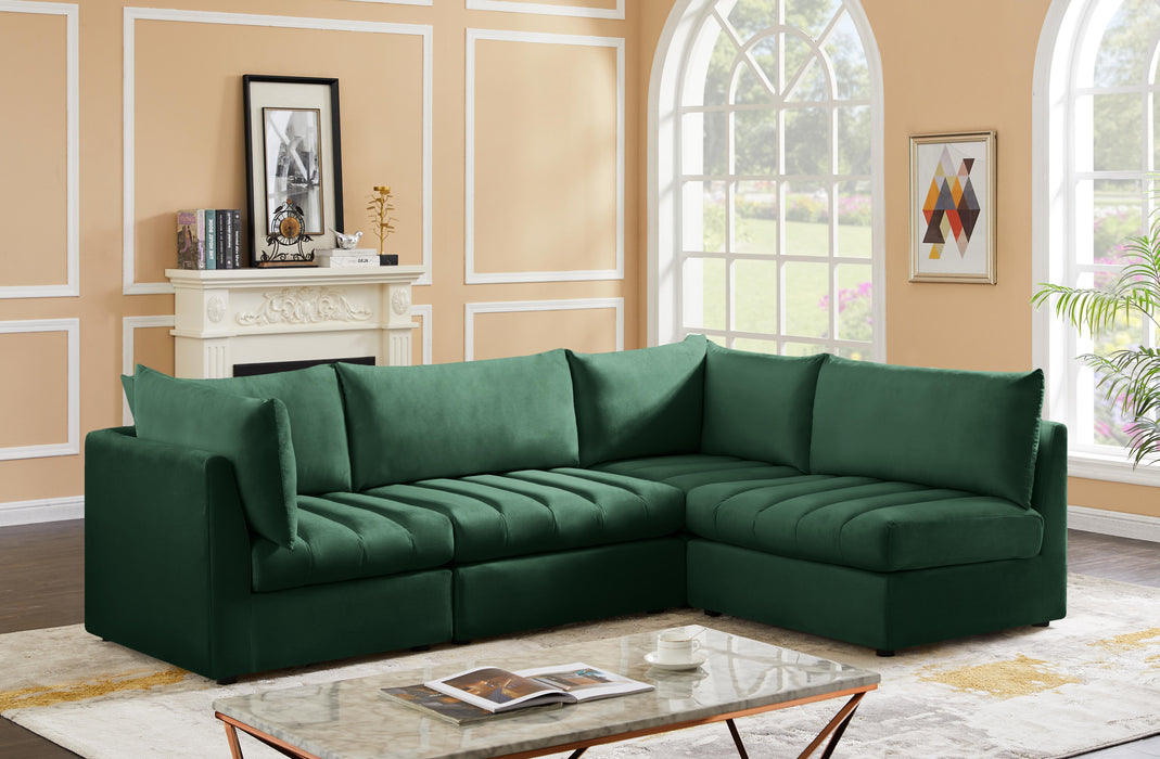 Jacob Green Velvet Modular Sectional - Furniture Stars (Chicago, IL)