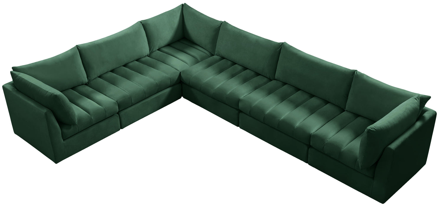 Jacob Green Velvet Modular Sectional - Furniture Stars (Chicago, IL)