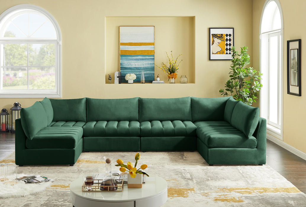 Jacob Green Velvet Modular Sectional - Furniture Stars (Chicago, IL)