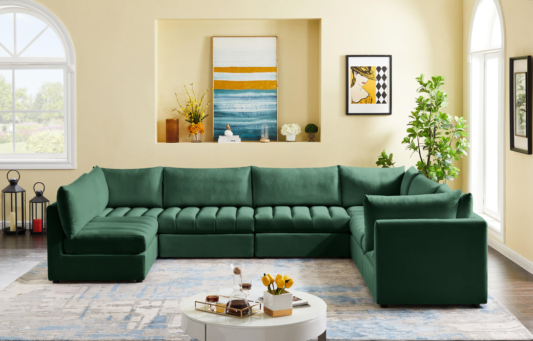 Jacob Green Velvet Modular Sectional - Furniture Stars (Chicago, IL)