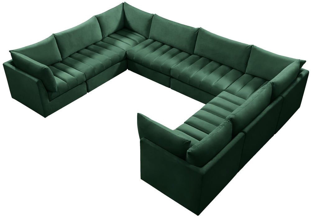 Jacob Green Velvet Modular Sectional - Furniture Stars (Chicago, IL)