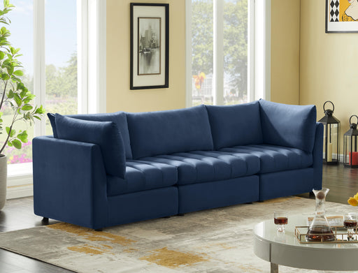 Jacob Navy Velvet Modular Sofa - Furniture Stars (Chicago, IL)
