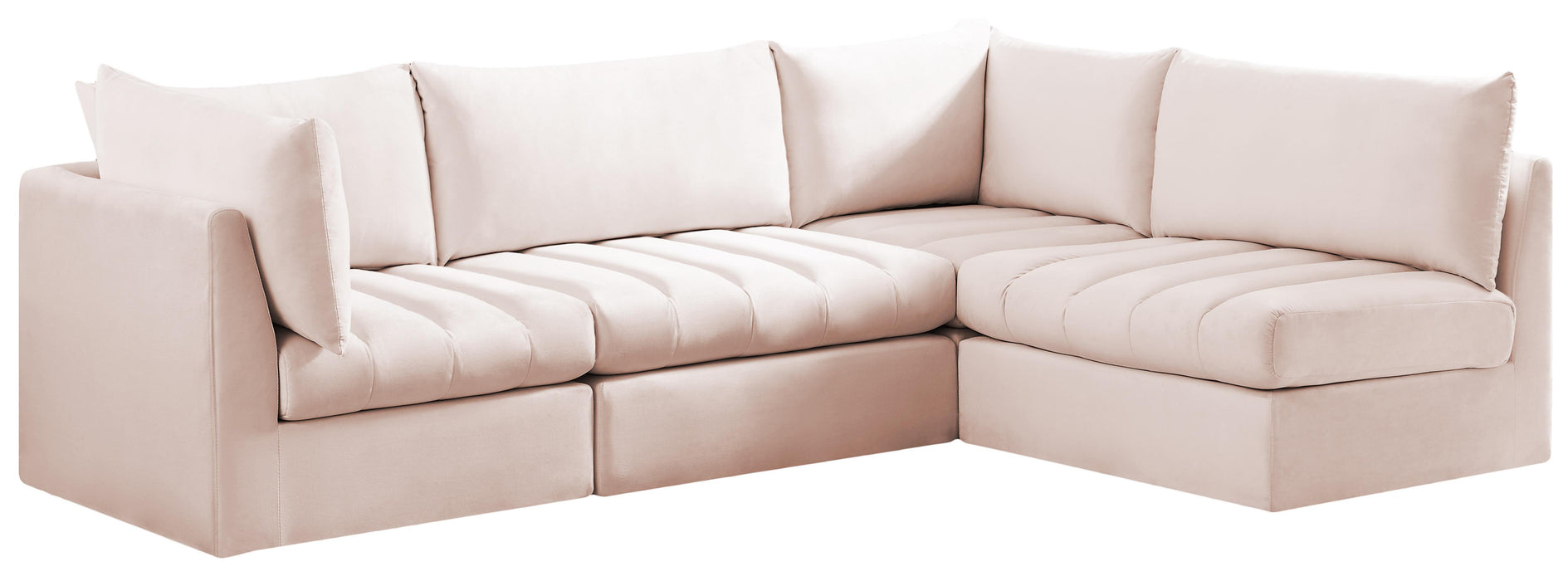 Jacob Pink Velvet Modular Sectional - Furniture Stars (Chicago, IL)