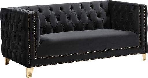 Michelle Black Velvet Loveseat - Furniture Stars (Chicago, IL)