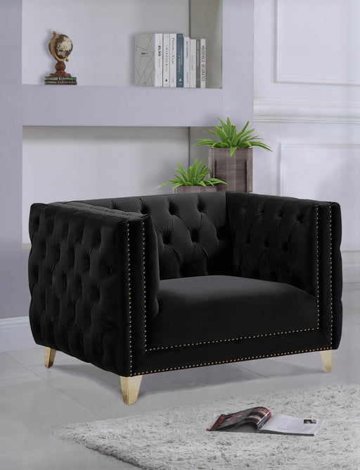 Michelle Black Velvet Chair - Furniture Stars (Chicago, IL)