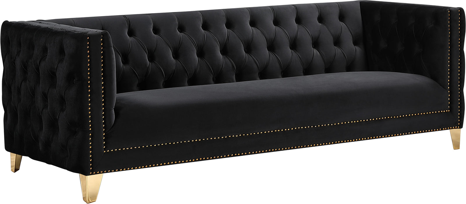 Michelle Black Velvet Sofa - Furniture Stars (Chicago, IL)