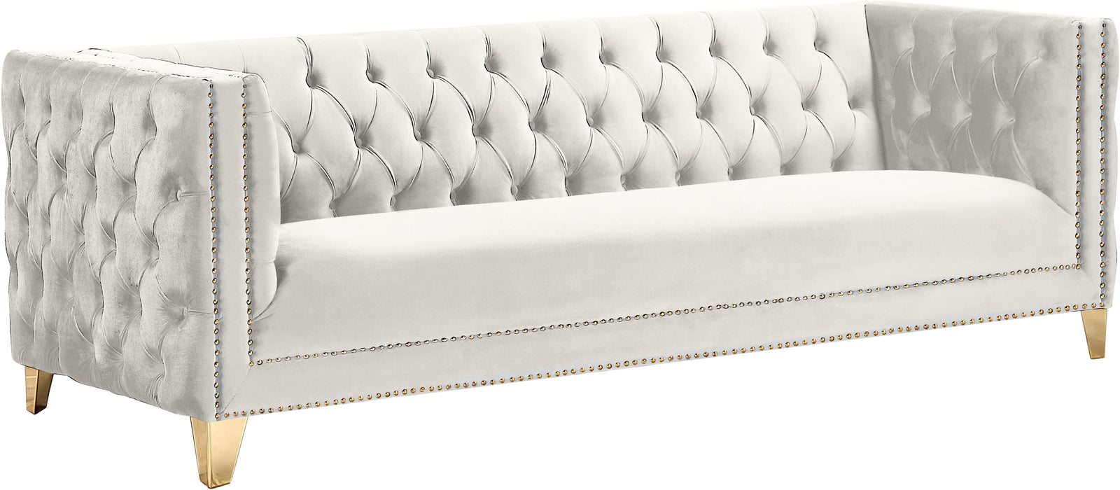 Michelle Cream Velvet Sofa - Furniture Stars (Chicago, IL)