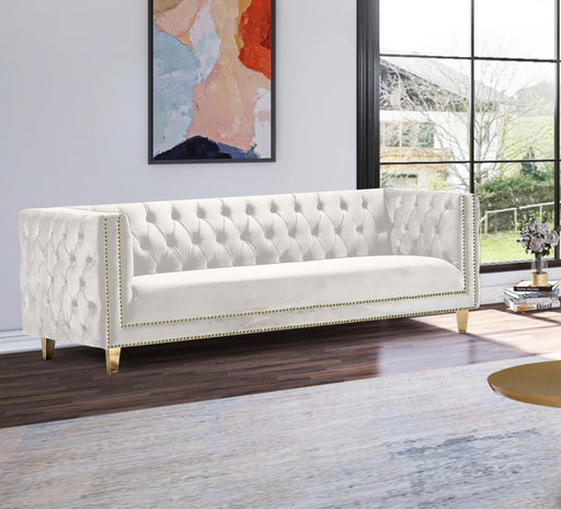 Michelle Cream Velvet Sofa - Furniture Stars (Chicago, IL)