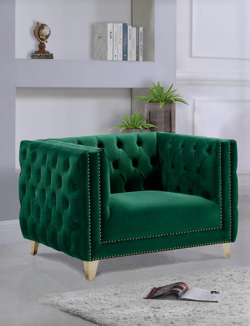 Michelle Green Velvet Chair - Furniture Stars (Chicago, IL)