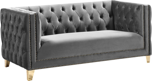 Michelle Grey Velvet Loveseat - Furniture Stars (Chicago, IL)