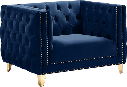 Michelle Navy Velvet Chair - Furniture Stars (Chicago, IL)