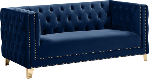 Michelle Navy Velvet Loveseat - Furniture Stars (Chicago, IL)
