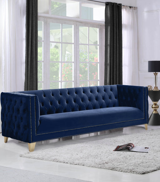 Michelle Navy Velvet Sofa - Furniture Stars (Chicago, IL)