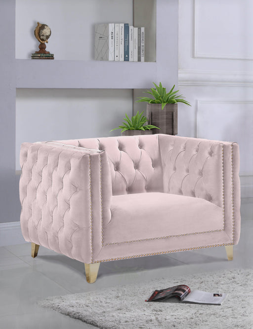 Michelle Pink Velvet Chair - Furniture Stars (Chicago, IL)