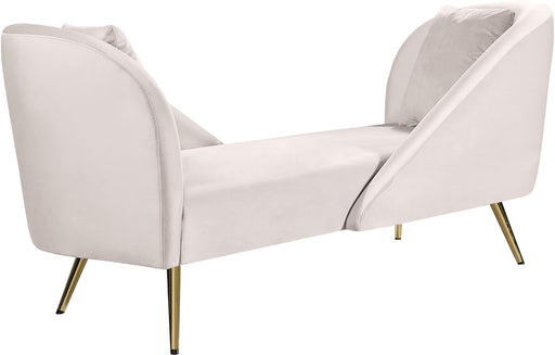 Nolan Cream Velvet Chaise - Furniture Stars (Chicago, IL)