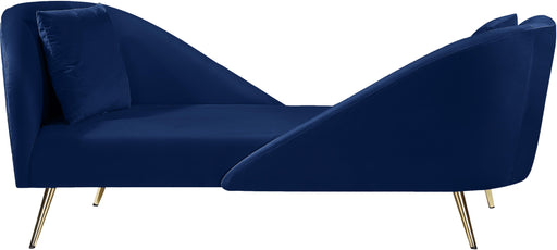 Nolan Navy Velvet Chaise - Furniture Stars (Chicago, IL)